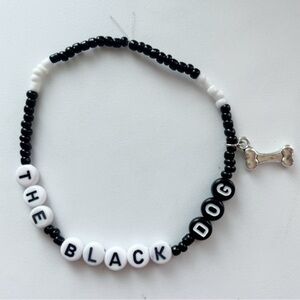 Taylor Swift Friendship Bracelet Eras Tour TTPD The Black Dog with Bone Charm